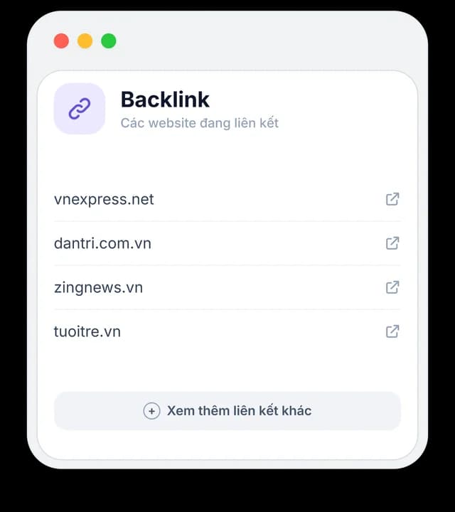 Thống kê Backlink