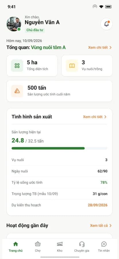 Mobile App – Nhà nông thông minh