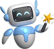 Robot holding a star wand