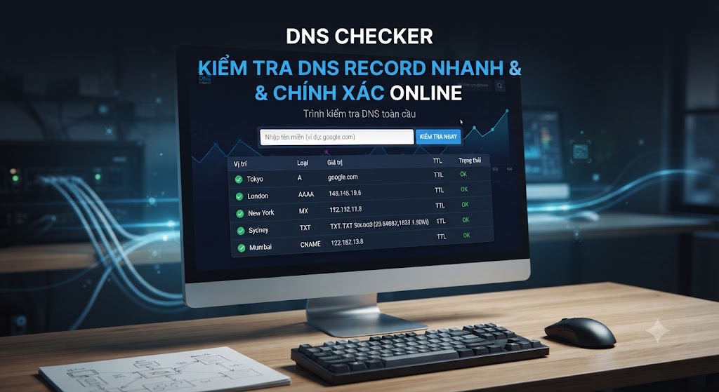 DNS Checker: Kiểm Tra DNS Record Nhanh & Chính Xác Online